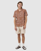 MENS BORDER SHORT SLEEVE SHIRT