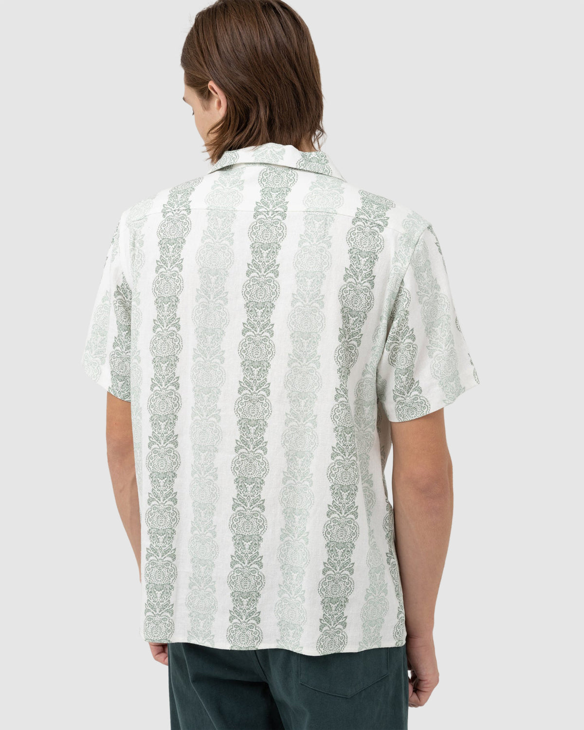 MENS PINEAPPLE STRIPE SHORT SLEEVE SHIRT