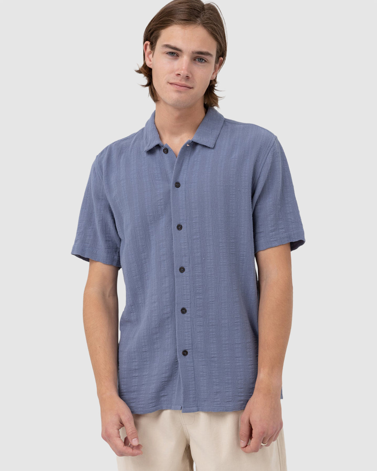 MENS DOBBY SHORT SLEEVE SHIRT