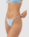 WOMENS SUNBATHER STRIPE STRING BIKINI BOTTOMS