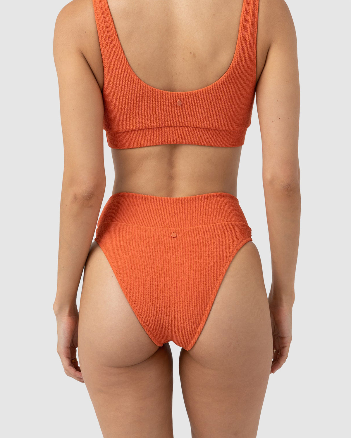 WOMENS ISLA RIB HI HIP BANDED BIKINI BOTTOMS