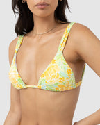 WOMENS MAGNOLIA FLORAL SOFT STRAP SLIDE BIKINI TOP
