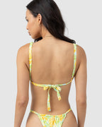 WOMENS MAGNOLIA FLORAL SOFT STRAP SLIDE BIKINI TOP