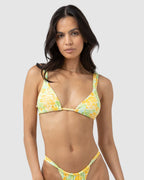 WOMENS MAGNOLIA FLORAL SOFT STRAP SLIDE BIKINI TOP