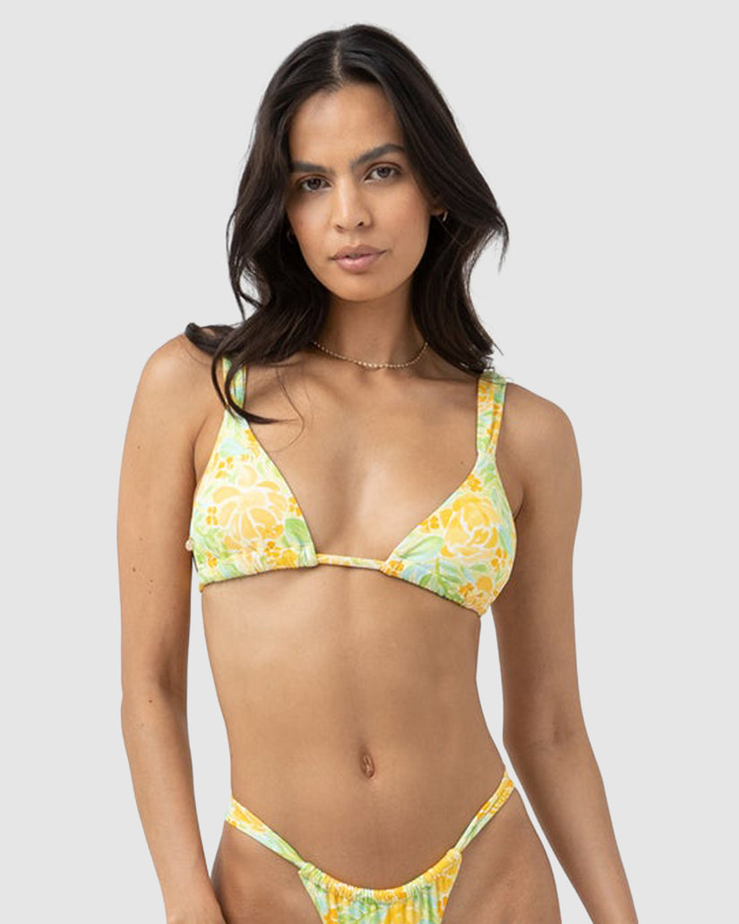WOMENS MAGNOLIA FLORAL SOFT STRAP SLIDE BIKINI TOP