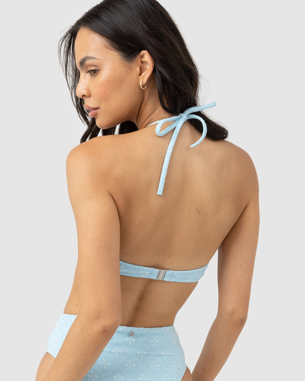WOMENS MESSINA GEO GATHER HALTER BIKINI TOP