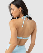 WOMENS MESSINA GEO GATHER HALTER BIKINI TOP