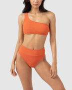 WOMENS ISLA RIB ONE SHOULDER BIKINI TOP