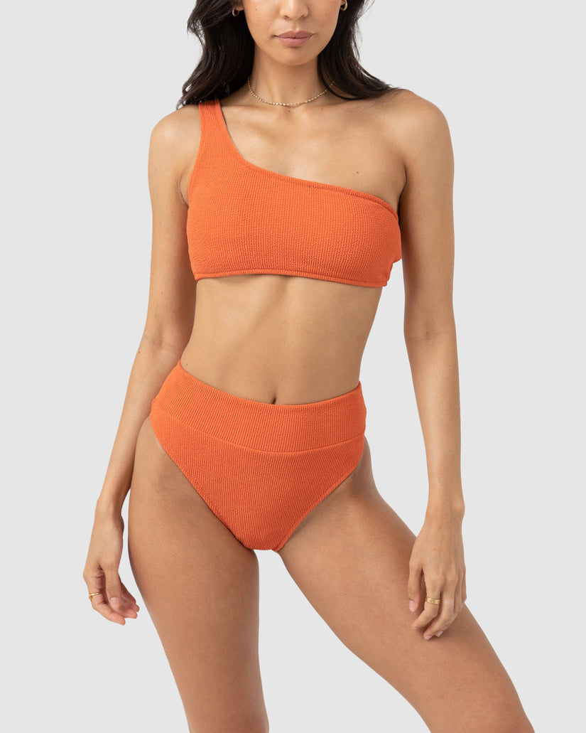 WOMENS ISLA RIB ONE SHOULDER BIKINI TOP
