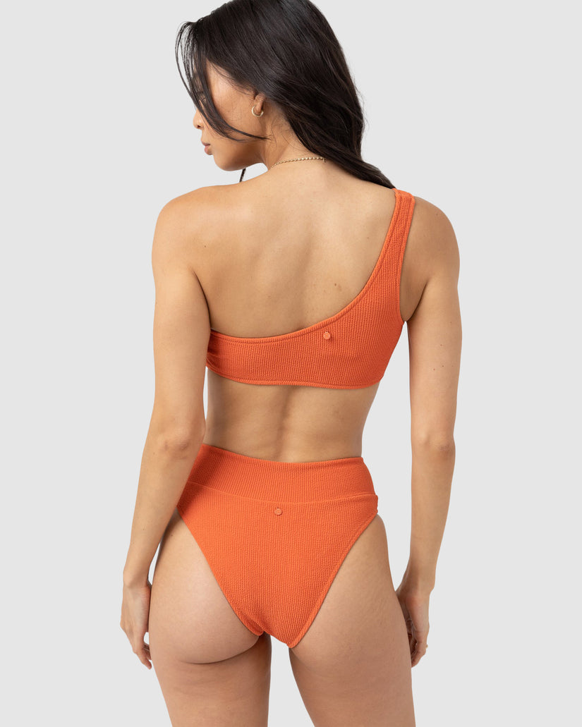 WOMENS ISLA RIB ONE SHOULDER BIKINI TOP