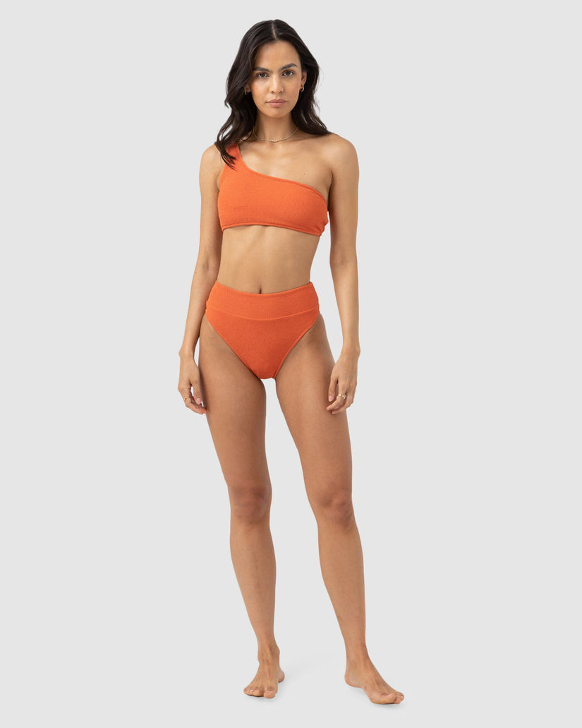 WOMENS ISLA RIB ONE SHOULDER BIKINI TOP