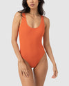WOMENS ISLA RIB SCOOP NECK ONE PIECE