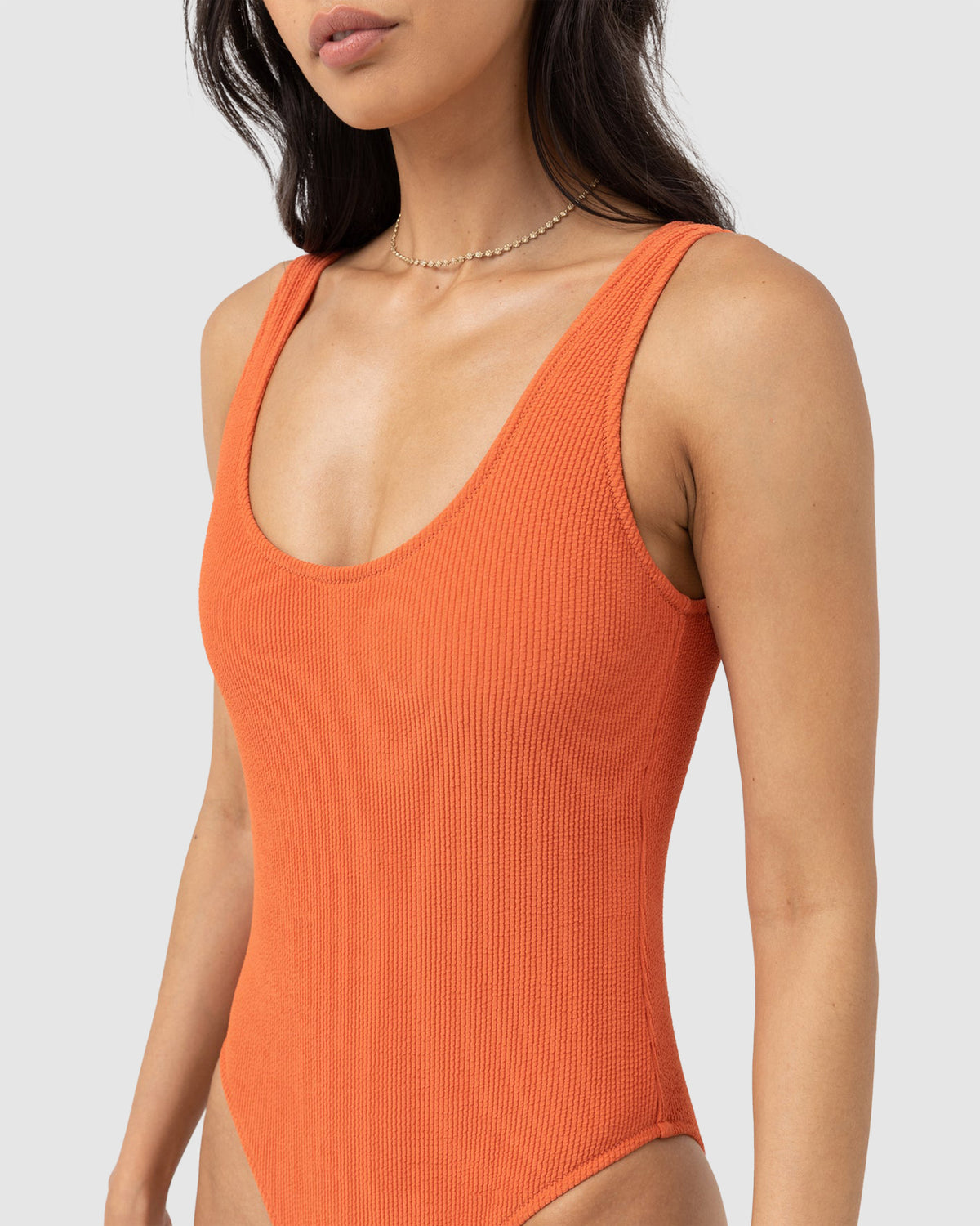WOMENS ISLA RIB SCOOP NECK ONE PIECE