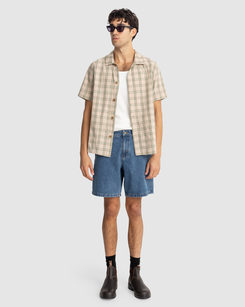 MENS CHECK SHORT SLEEVE SHIRT