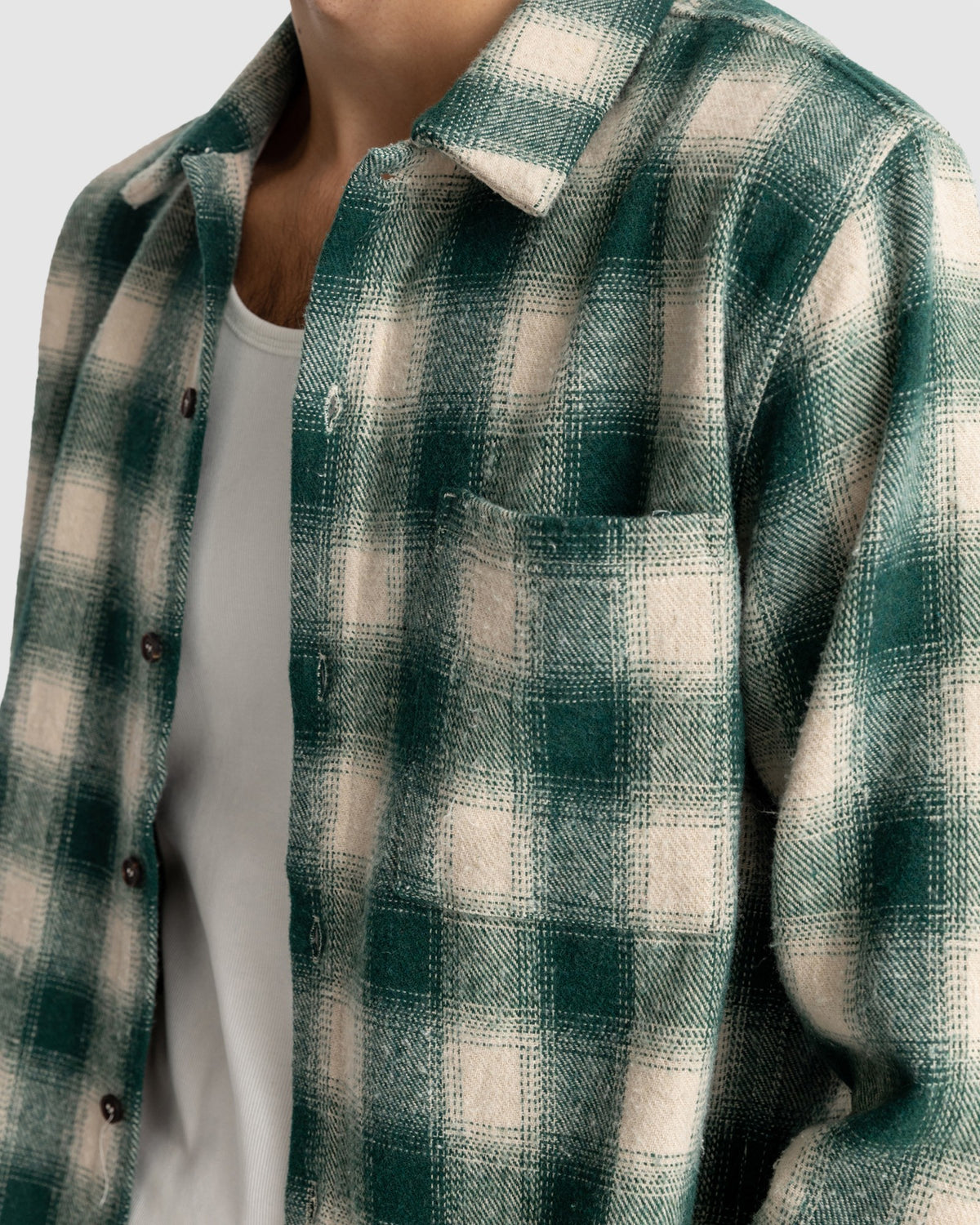 Mens Plaid Long Sleeve Shirt