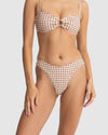WOMENS RUMI CHECK HI CUT BIKINI BOTTOMS