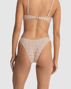 WOMENS RUMI CHECK HI CUT BIKINI BOTTOMS