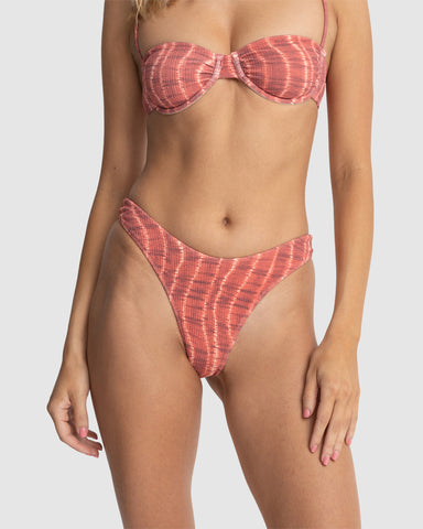 WOMENS SAHARA TIE DYE HI CUT BIKINI BOTTOMS