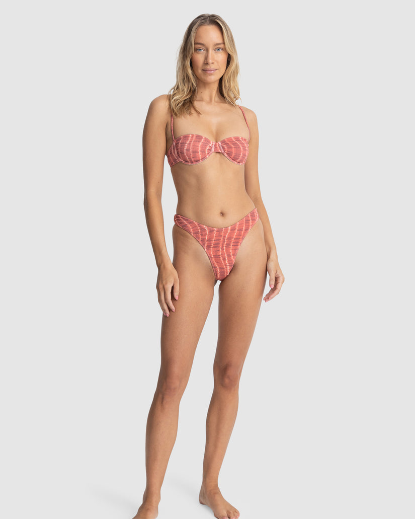 WOMENS SAHARA TIE DYE HI CUT BIKINI BOTTOMS