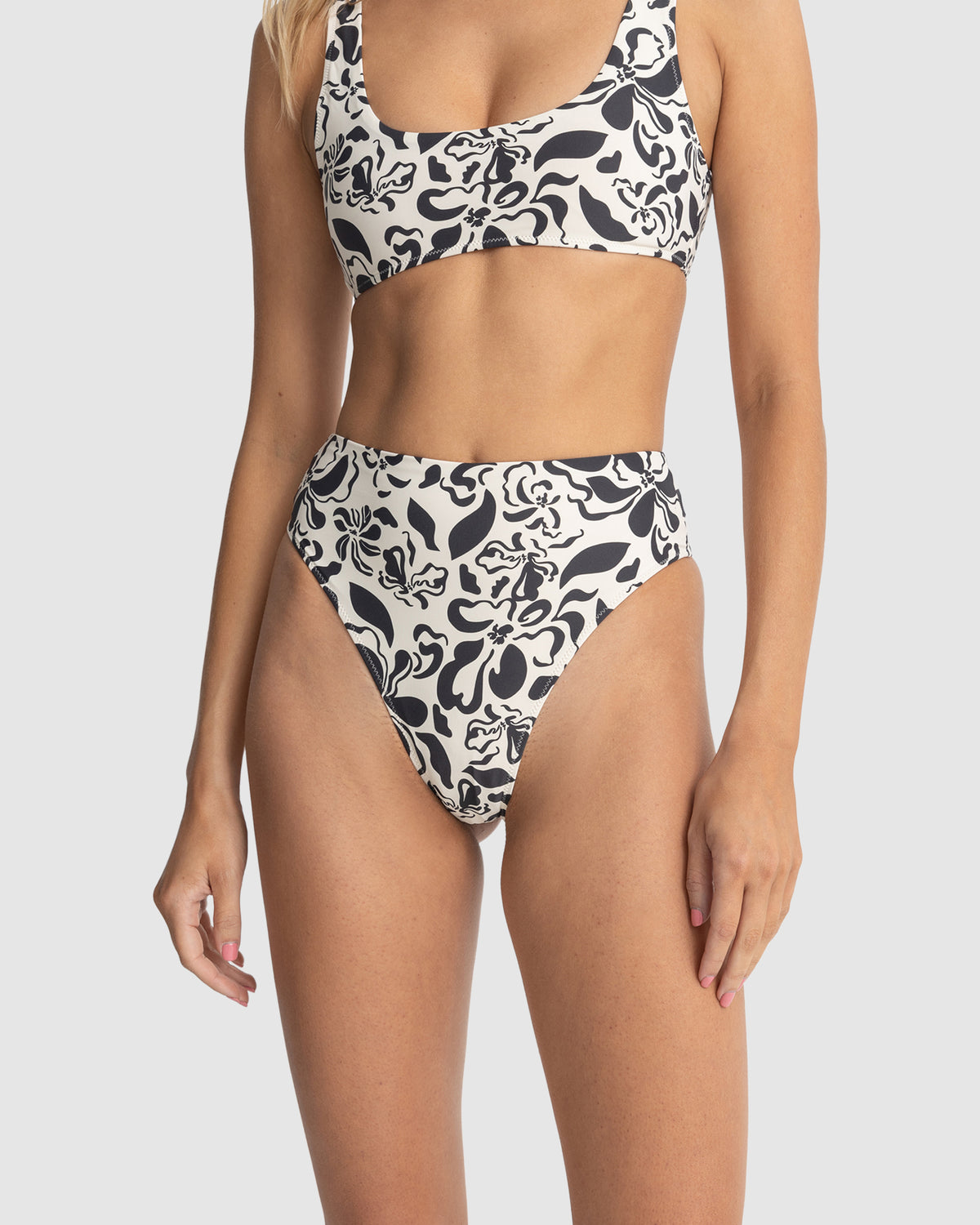 WOMENS SUNDANCE FLORAL HI WAIST BIKINI BOTTOMS