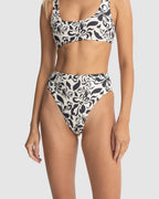 WOMENS SUNDANCE FLORAL HI WAIST BIKINI BOTTOMS