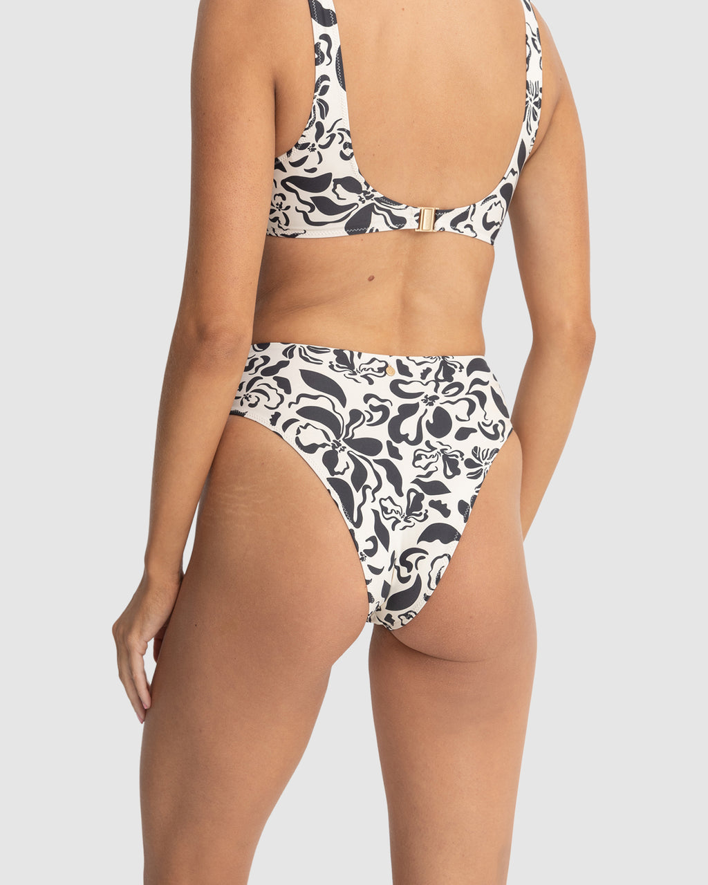 WOMENS SUNDANCE FLORAL HI WAIST BIKINI BOTTOMS