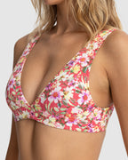WOMENS BLOOM FLORAL TALL BIKINI TOP