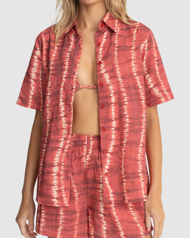 WOMENS SAHARA TIE DYE SHORT SLEEVE SHIRT