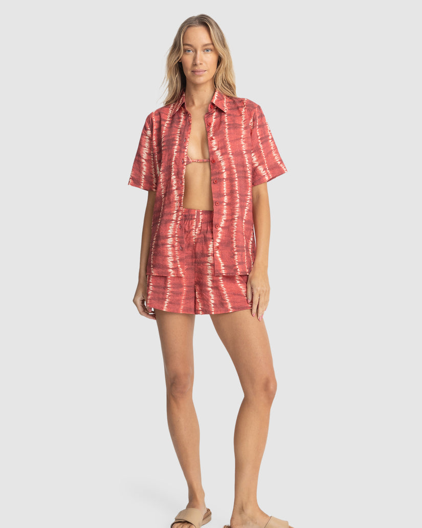 WOMENS SAHARA TIE DYE SHORT SLEEVE SHIRT