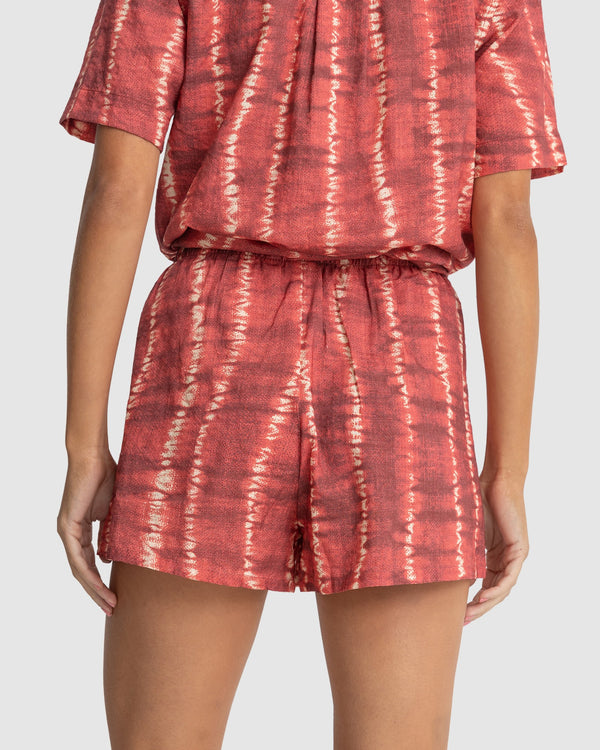 WOMENS SAHARA TIE DYE BEACH SHORTS