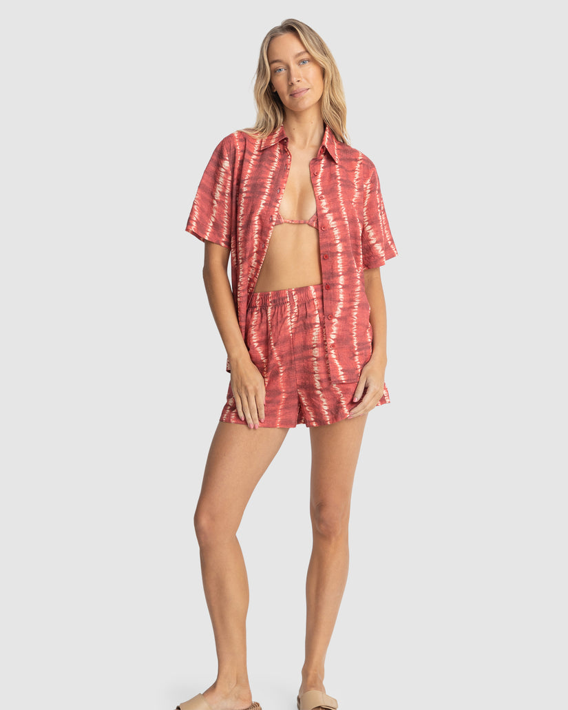 WOMENS SAHARA TIE DYE BEACH SHORTS
