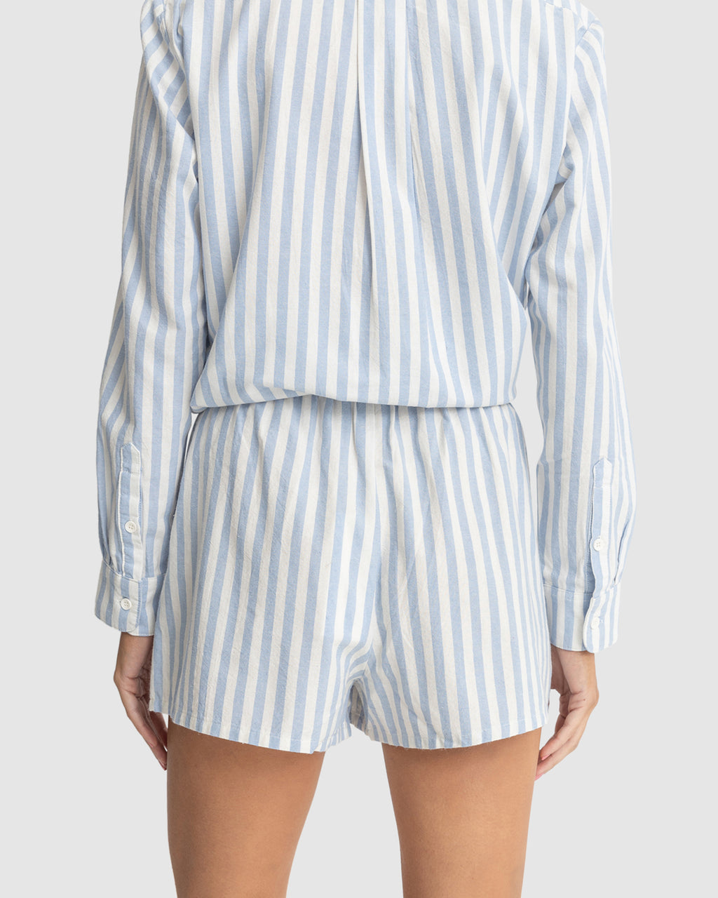 WOMENS SHORELINE STRIPE ELASTIC WAIST SHORTS
