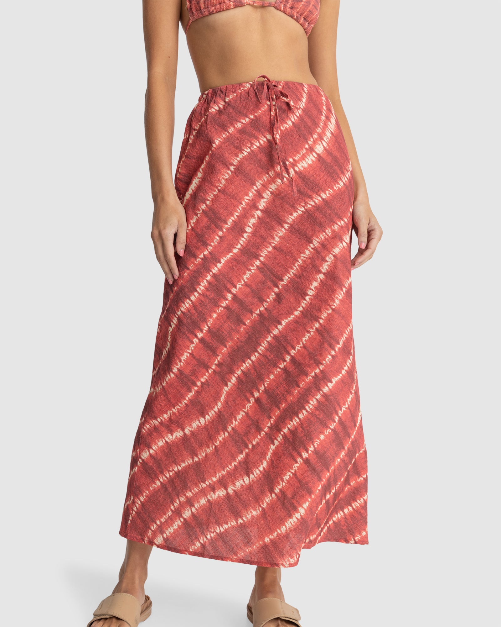 WOMENS SAHARA TIE DYE BIAS CUT MAXI SKIRT Australia