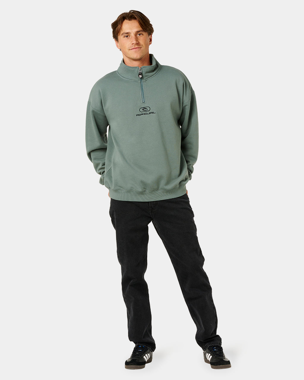 Mens Pill Icon 1/4 Zip Fleece Jumper