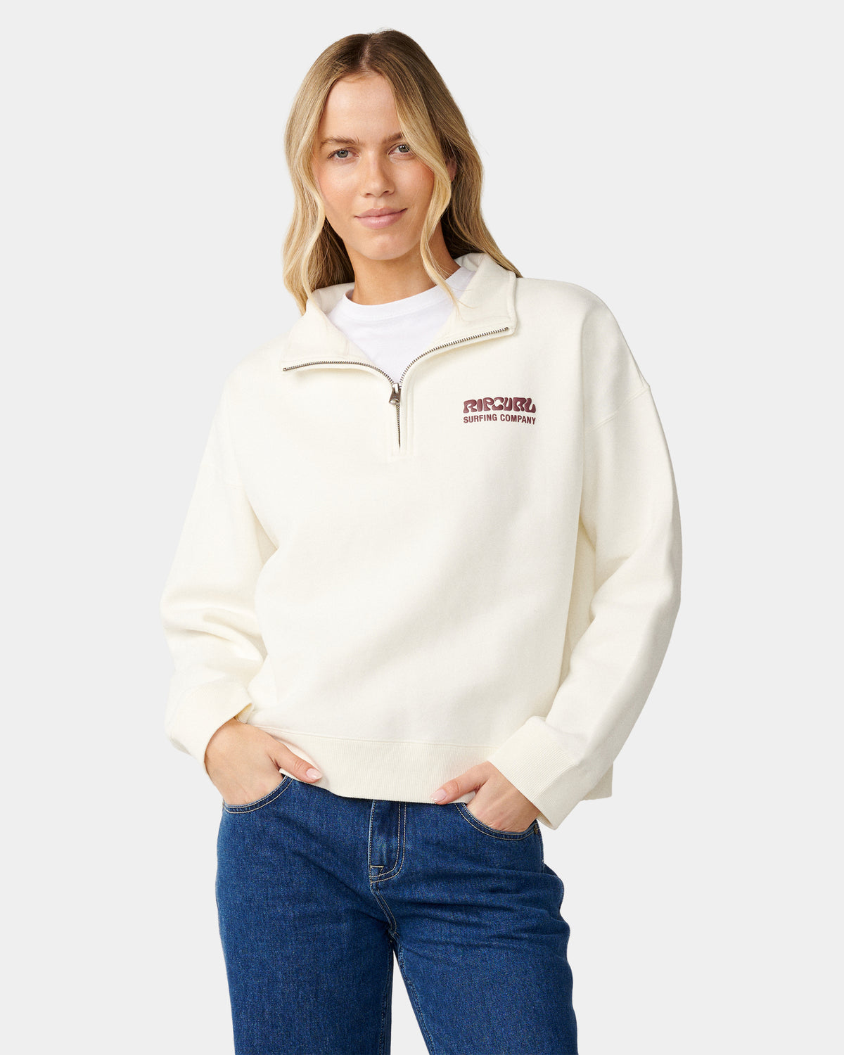 Womens Surf Puff 1/4 Zip Jumper