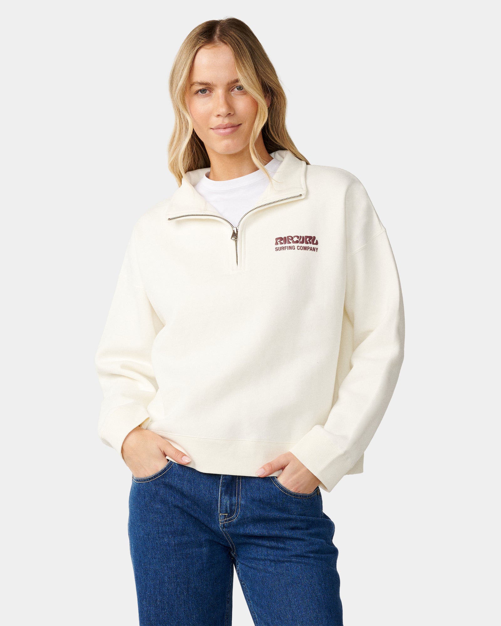 Womens Surf Puff 1/4 Zip Jumper