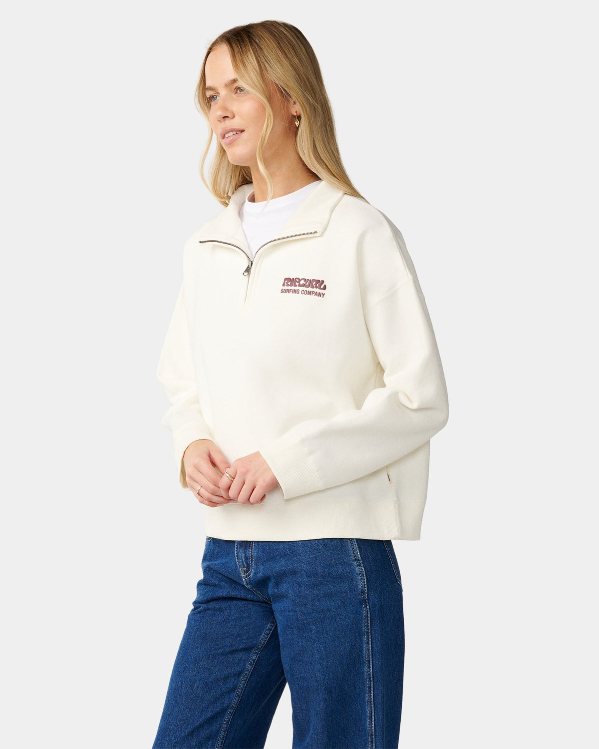 Womens Surf Puff 1/4 Zip Jumper
