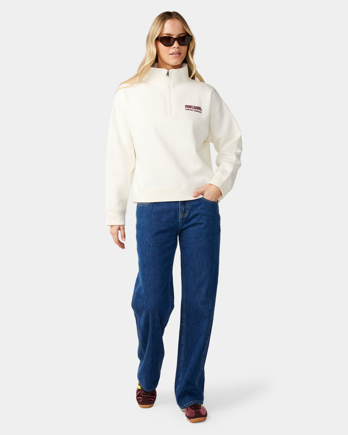 Womens Surf Puff 1/4 Zip Jumper