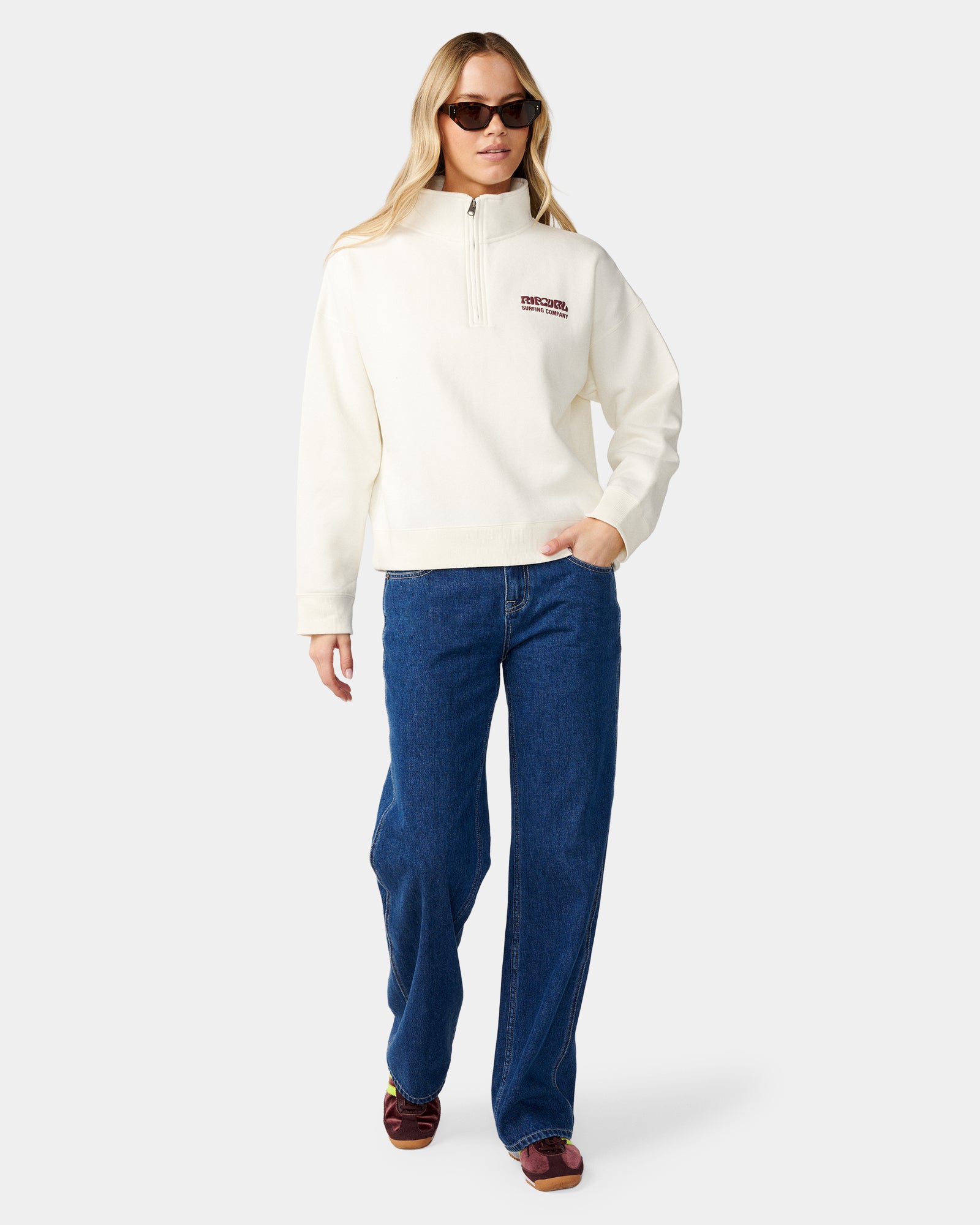 Womens Surf Puff 1/4 Zip Jumper