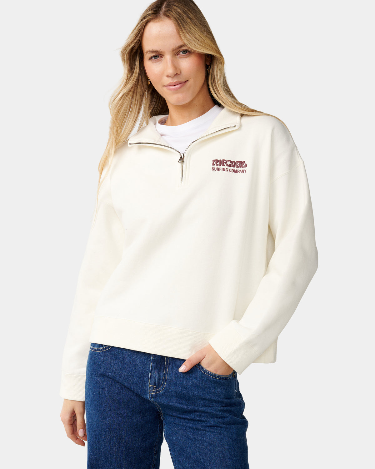 Womens Surf Puff 1/4 Zip Jumper