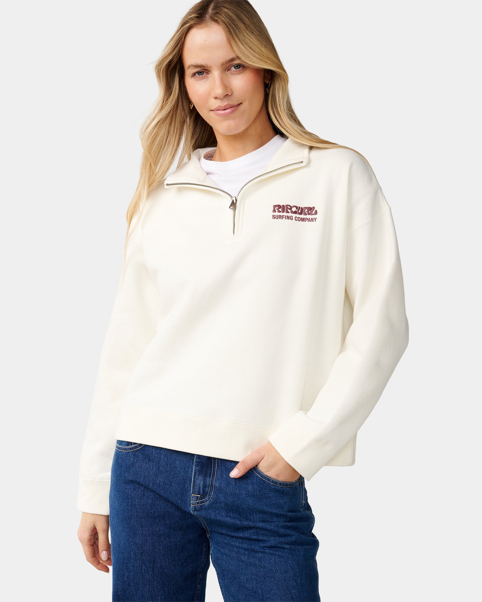 Womens Surf Puff 1/4 Zip Jumper
