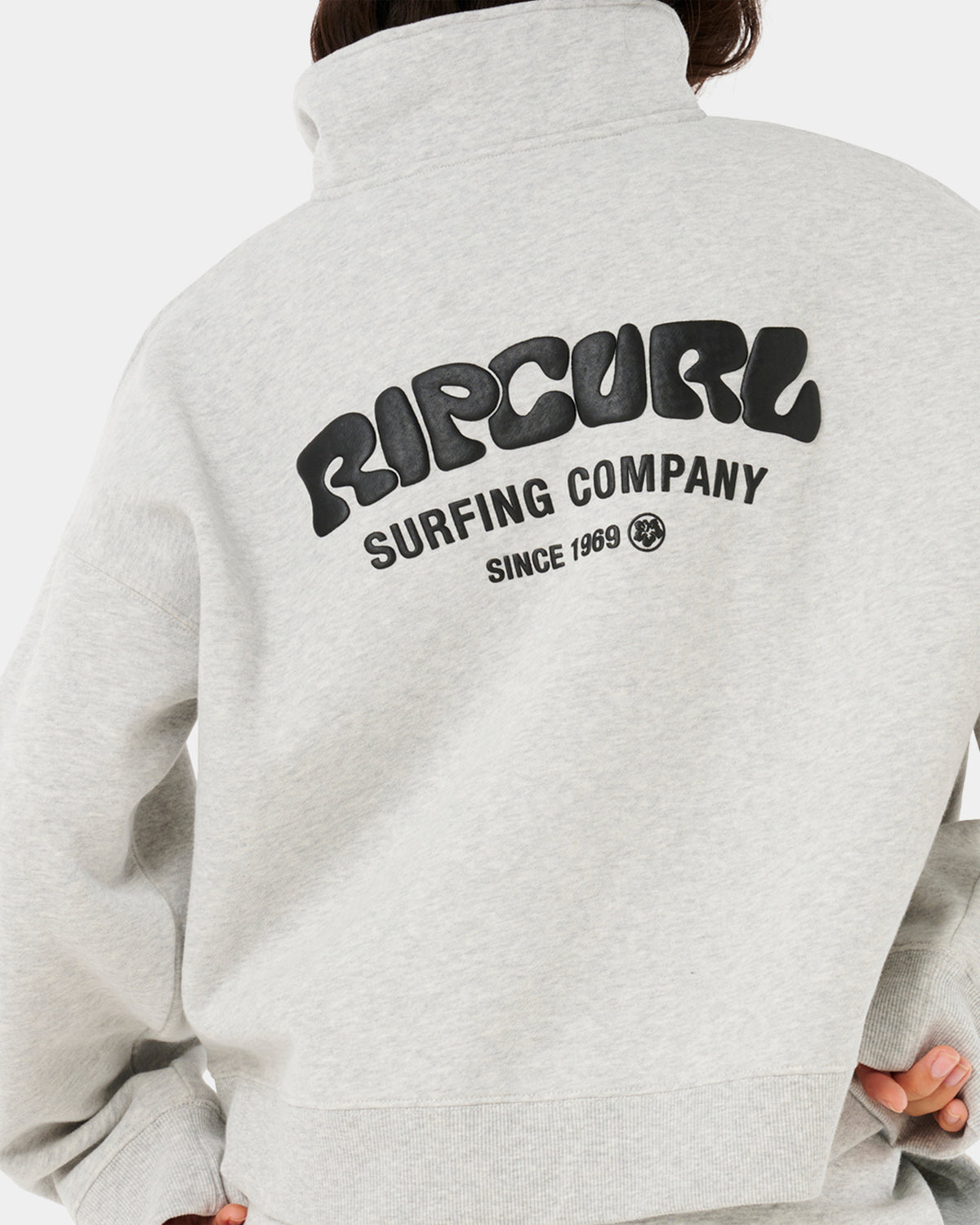 Womens Surf Puff 1/4 Zip Pullover Hoodie
