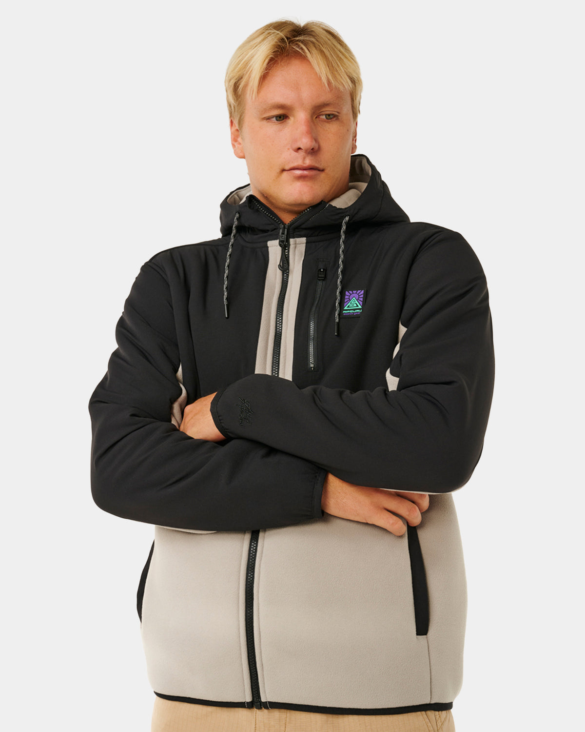 Mens Anti Series Search Zip Up Hoodie