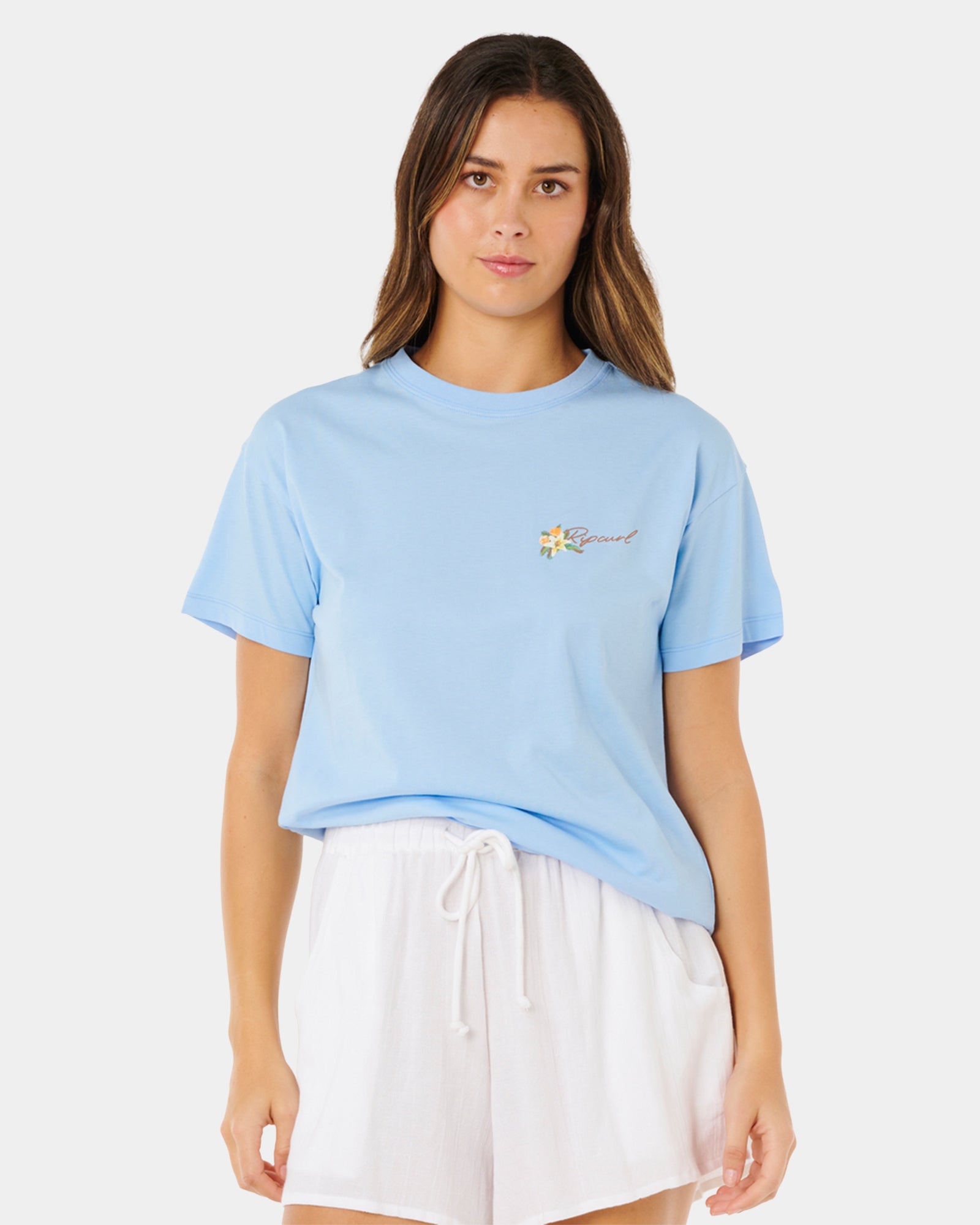 Rip Curl Womens Poolside Relaxed T-Shirt - LIGHT BLUE - Surf Dive 'n Ski