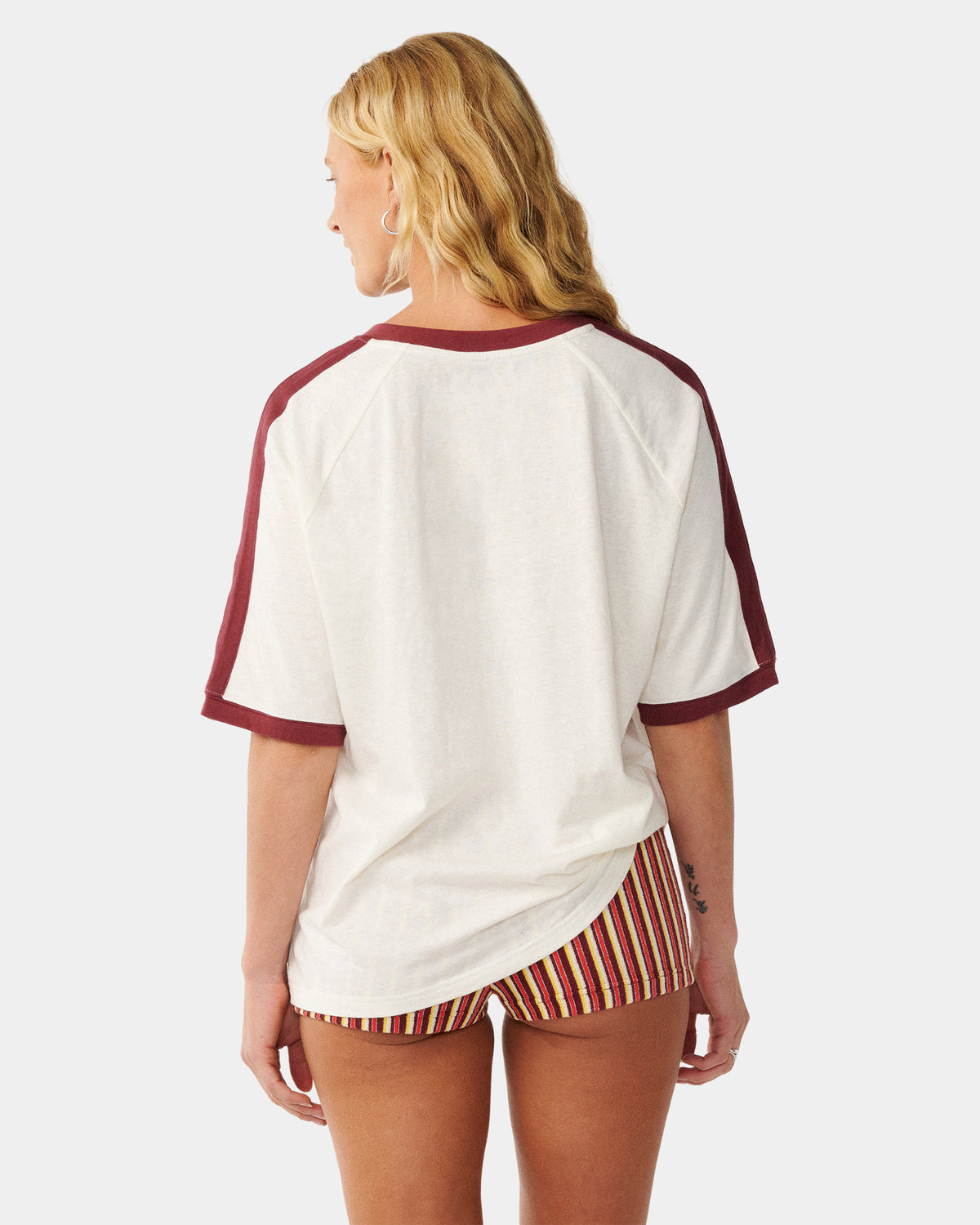 Womens Surf Co Oversized V Neck T-Shirt