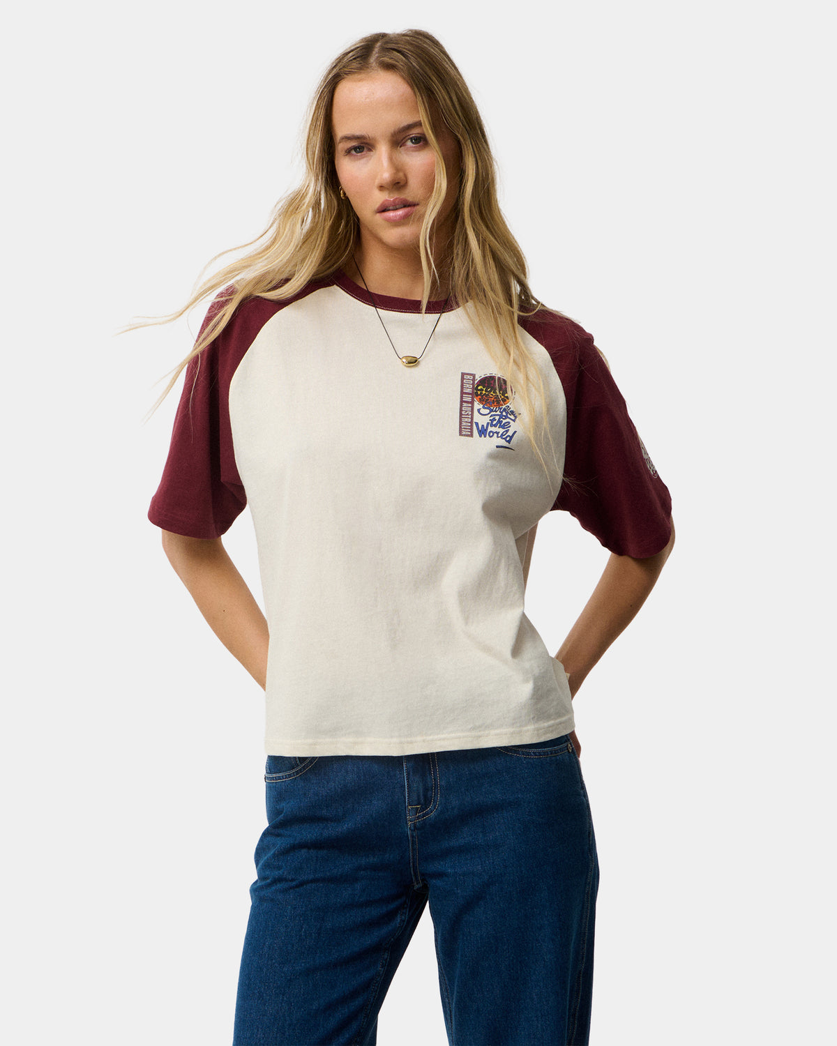 Womens Surf The World Boxy T-Shirt