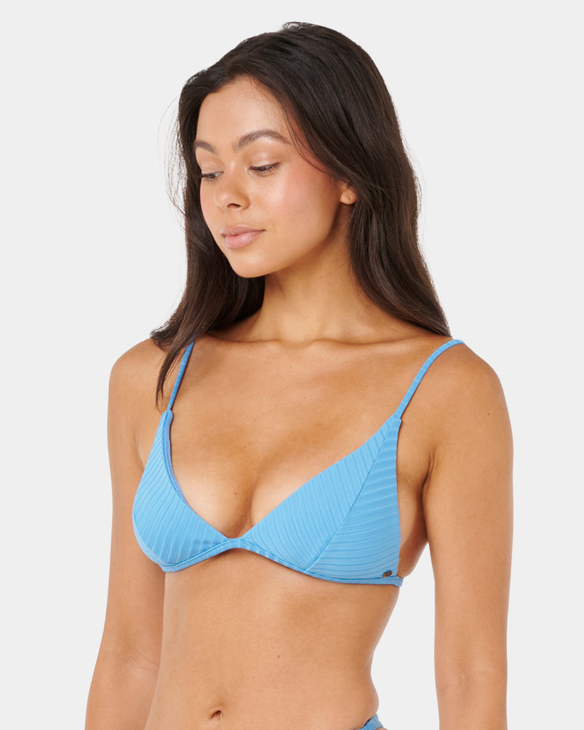Womens Premium Surf Banded Fixed Tri Bikini Top