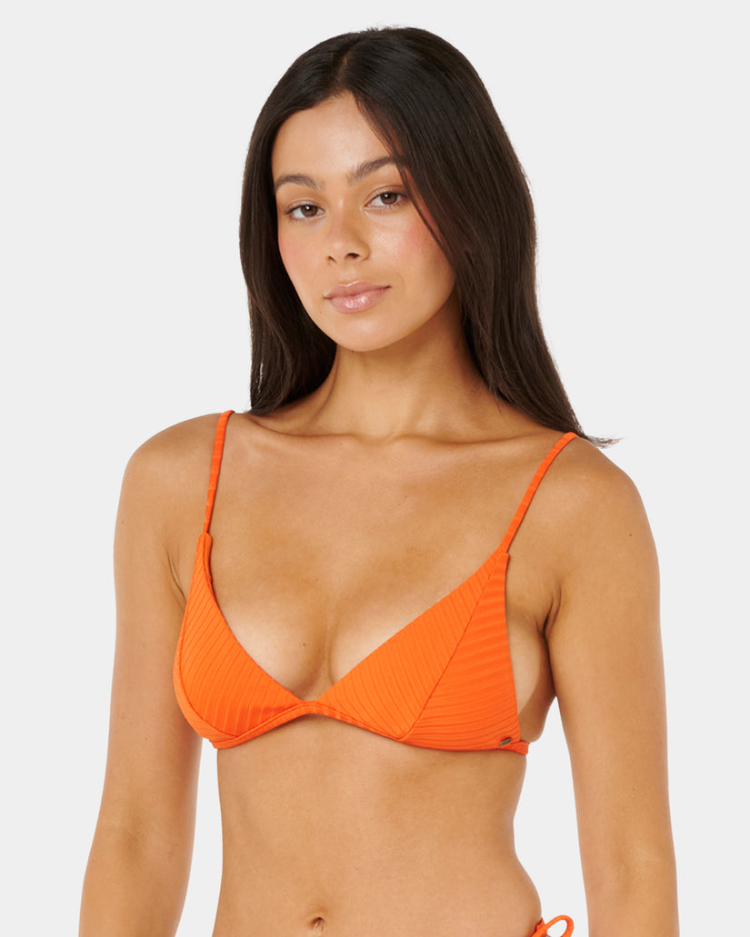 Womens Premium Surf Banded Fixed Tri Bikini Top