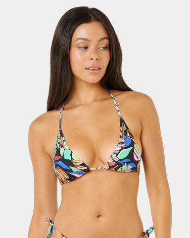 Womens Sunset Luau Sliding Tri Bikini Top