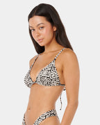 Womens Sunset Jacquard Fixed Tri Bikini Top